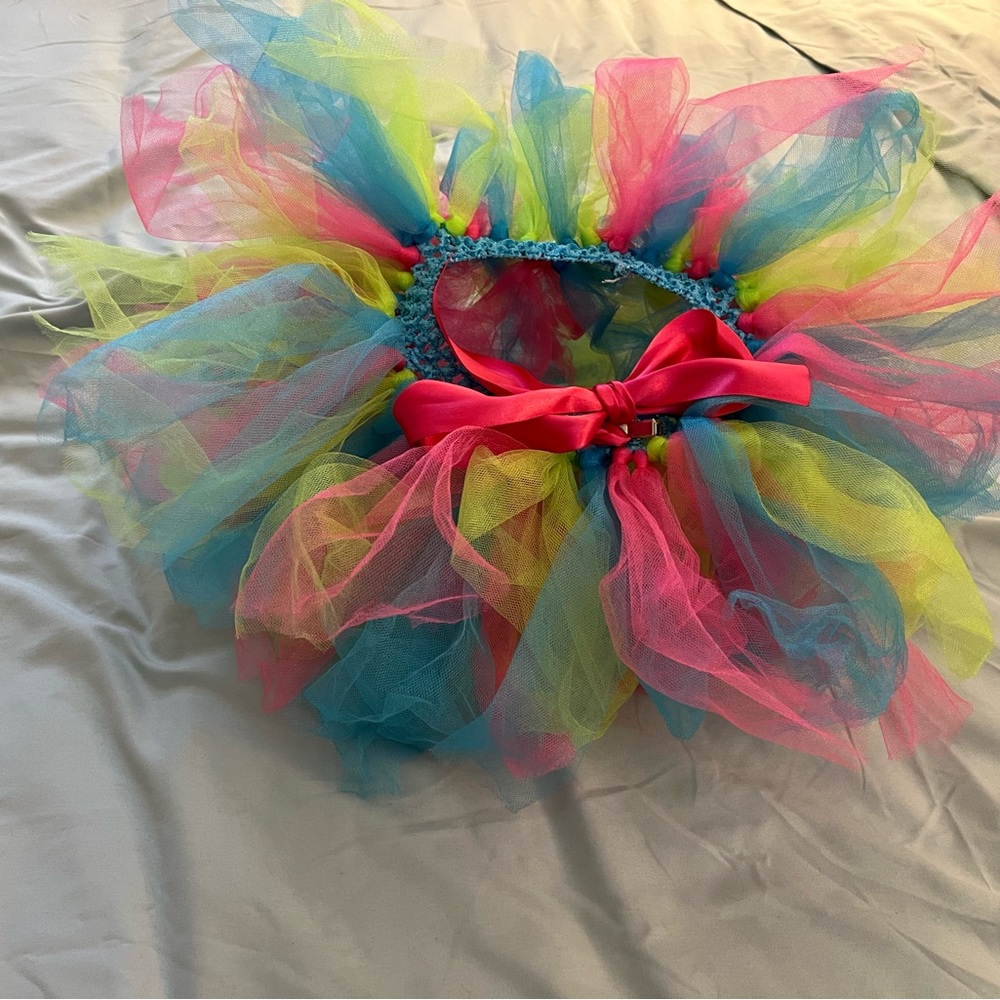 Colorful Tulle Tutu with Bow
